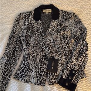 NWT: Vintage St. John Black and White Women's Jacket